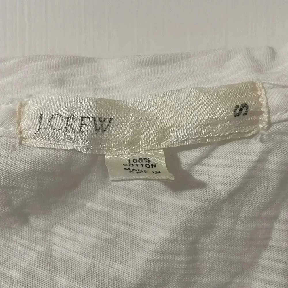J. Crew White T-Shirt with Silver Deer Design - Picture 4 of 8